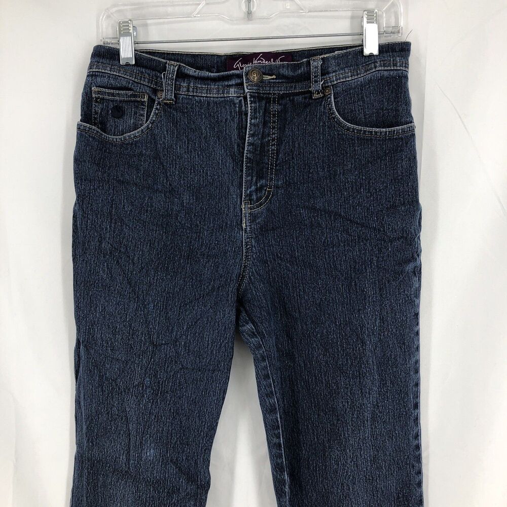 Gloria Vanderbilt Amanda Straight Leg High Rise Denim Blue Jeans 8 (30x29)